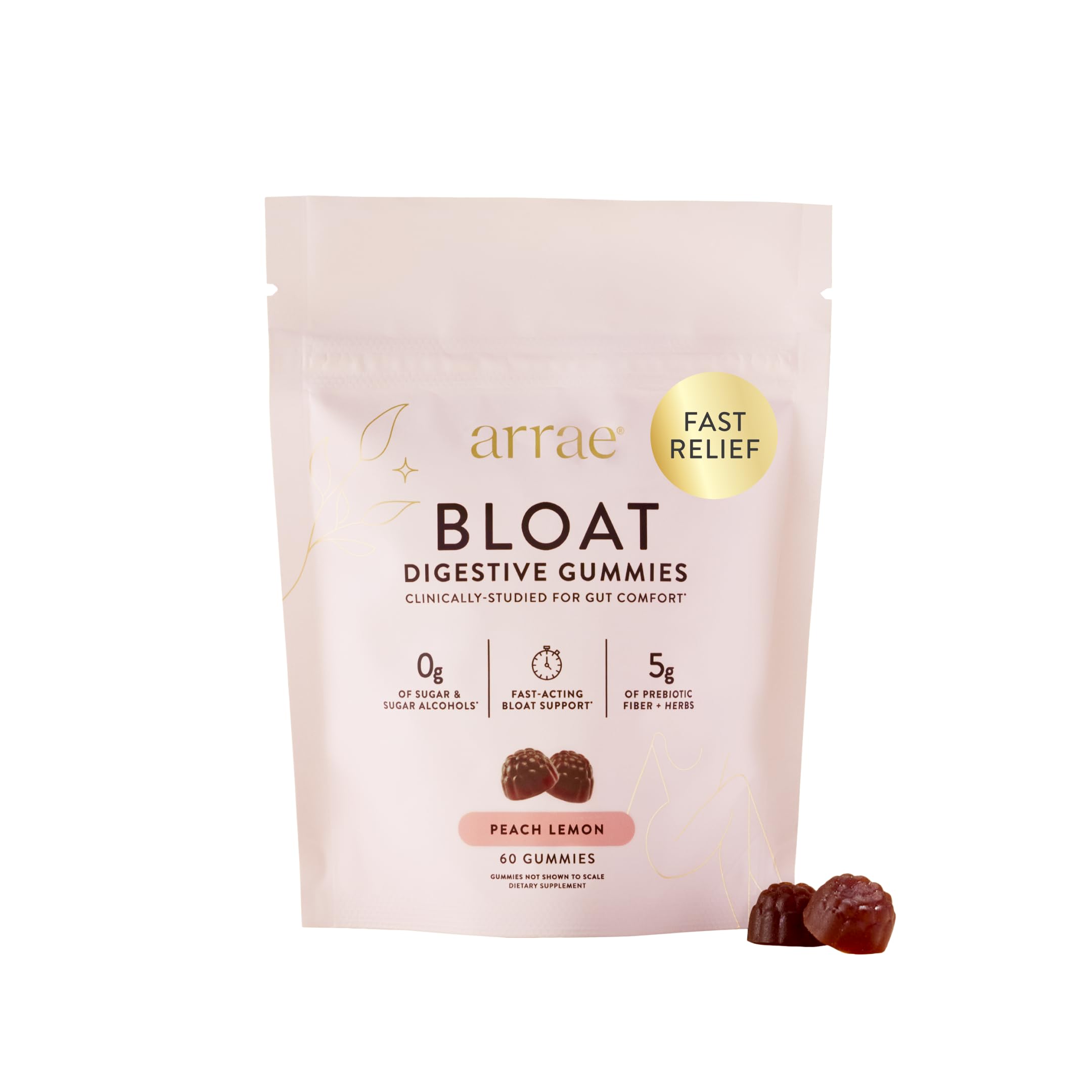 Arrae envase frontal que muestra sabor Peach Lemon y beneficio digestivo