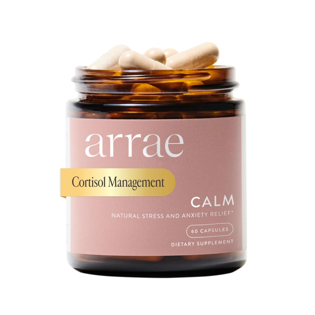Arrae Calm vista frontal del envase mostrando dosis y beneficios