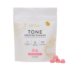 Arrae tone gomitas frontal del envase mostrando etiqueta y beneficio práctico