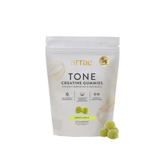Arrae envase frontal mostrando Tone Creatine Gummies y conveniencia diaria