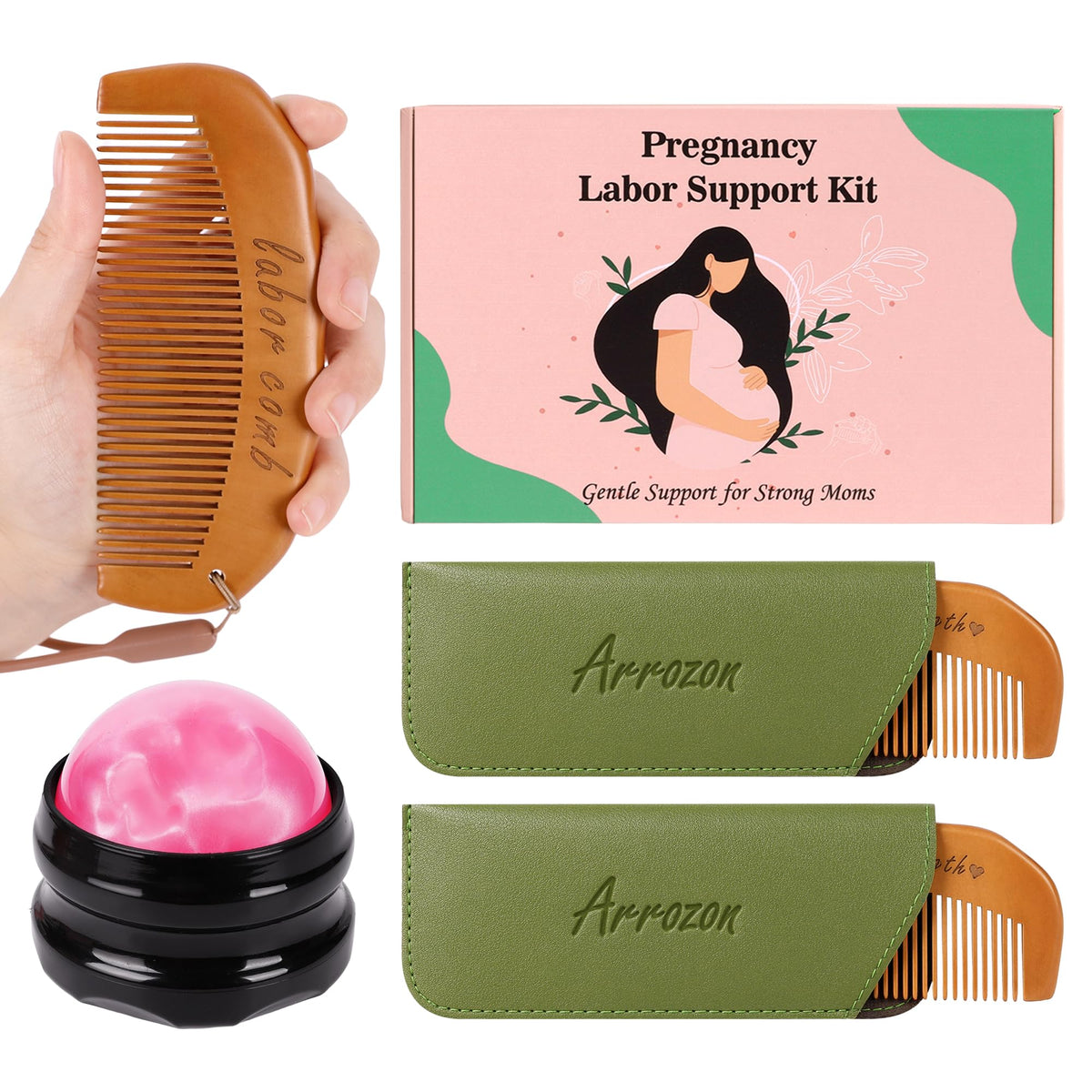 Arrozon frente del kit completo para parto, práctico y listo para la bolsa hospitalaria