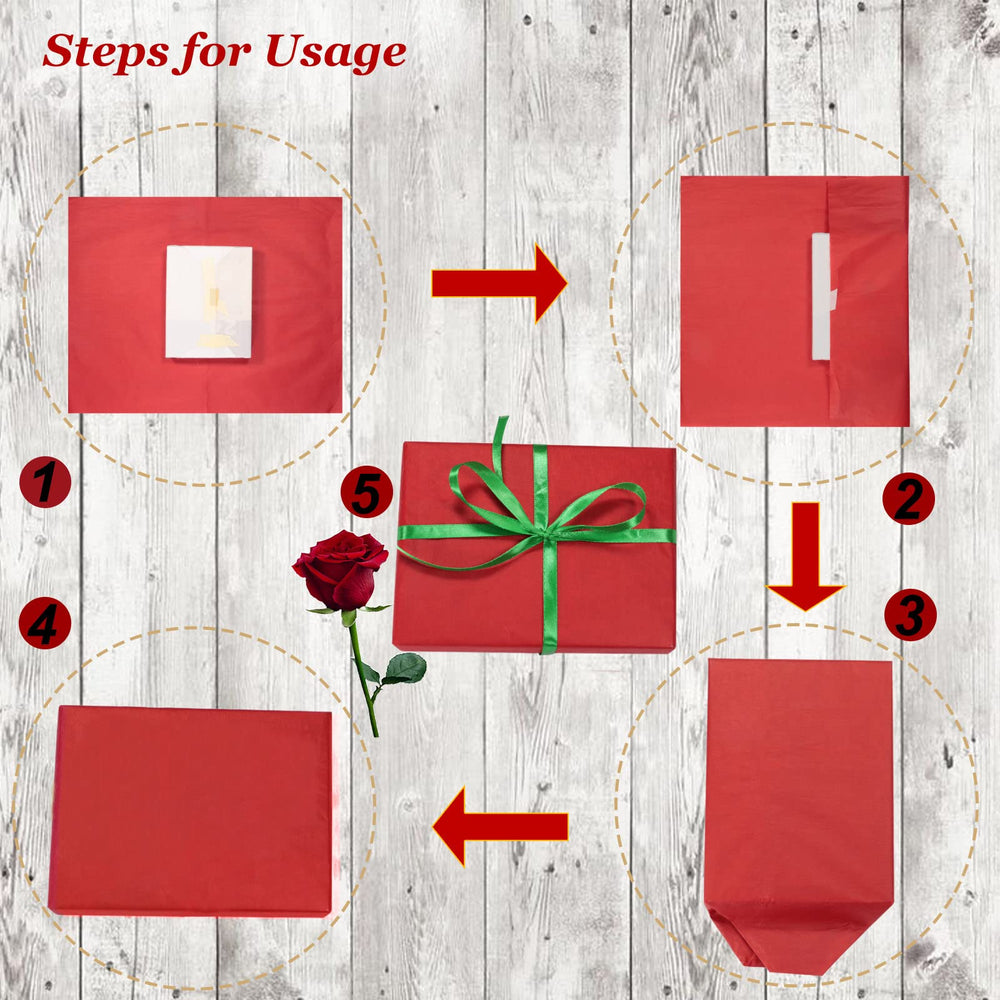 Artdly mesa decorada con papel rojo ideal para bodas y eventos