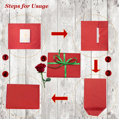 Artdly mesa decorada con papel rojo ideal para bodas y eventos