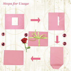 Artdly mesa decorada con papel seda rosa aporta aspecto elegante
