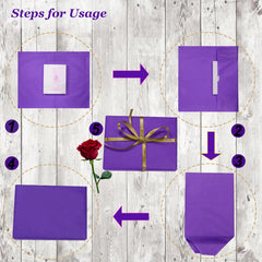 Artdly decoración de mesa en fiesta con papel seda morado, aporta toque sofisticado