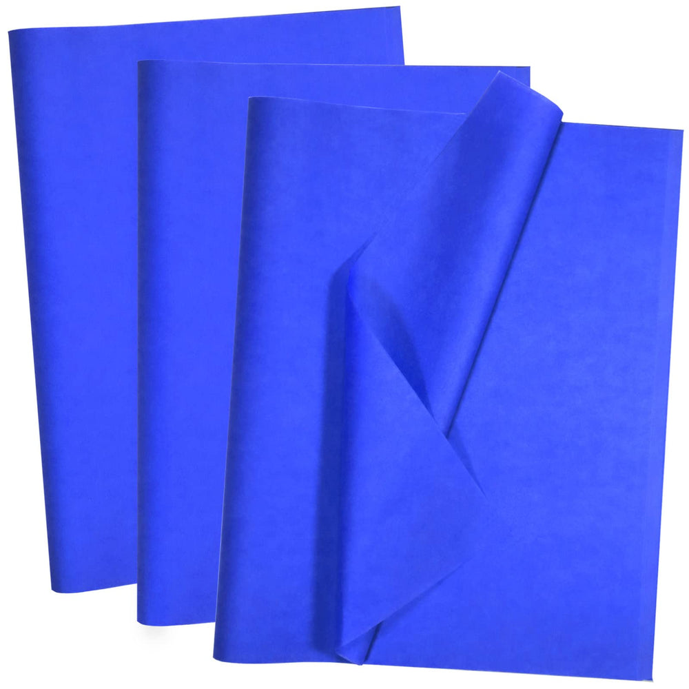 Artdly paquete frontal de papel seda azul, cantidad a granel y presentación profesional