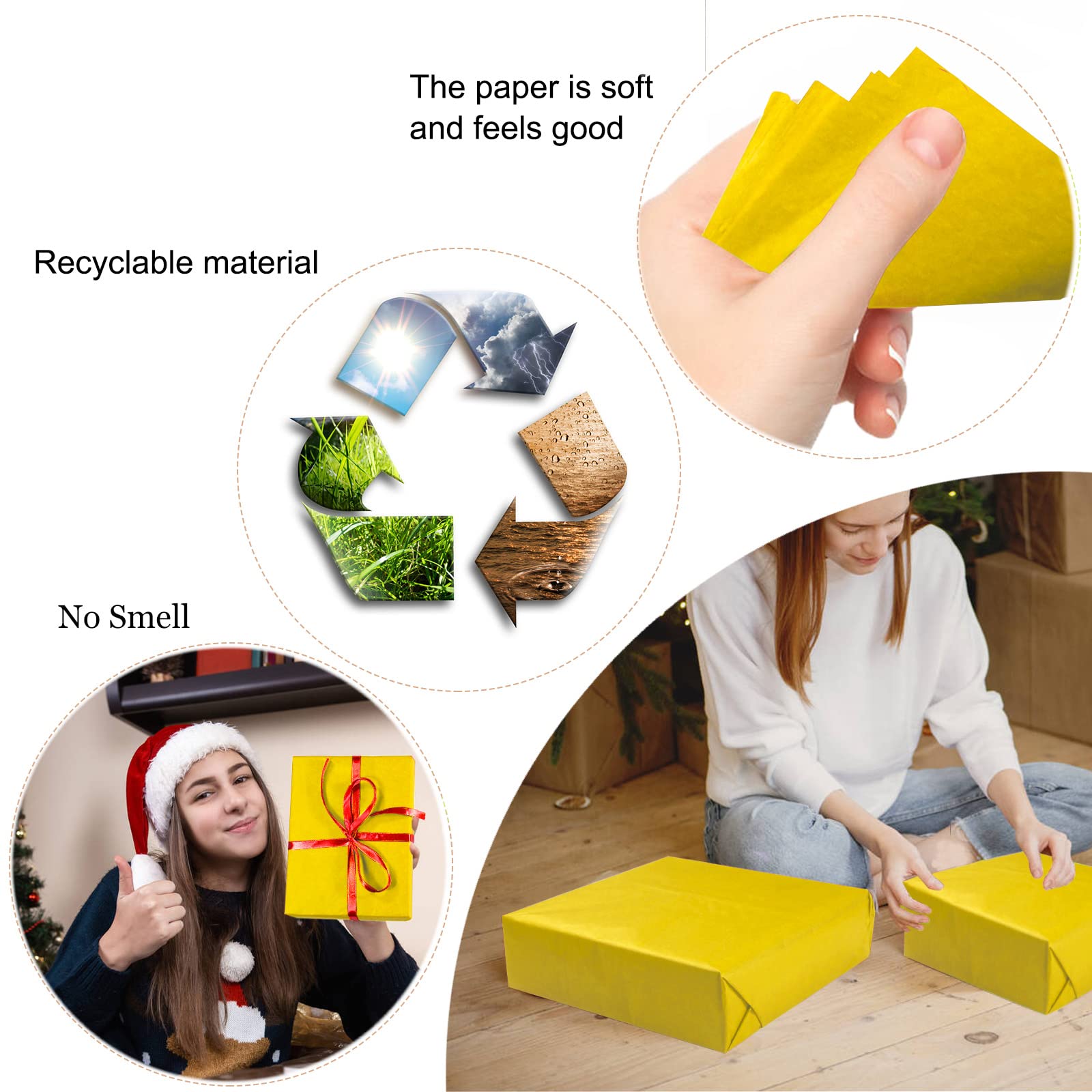 Caja abierta con Artdly usado como relleno, protege y embellece contenido