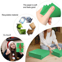Artdly pompones hechos con papel verde para decoración festiva