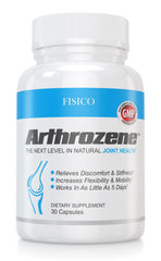 Arthrozene frasco frontal mostrando cápsulas y beneficio movilidad