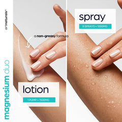 Artnaturals aplicación del spray en pierna para alivio tras ejercicio