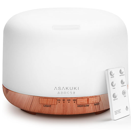 ASAKUKI vista frontal del difusor, diseño compacto y funcional