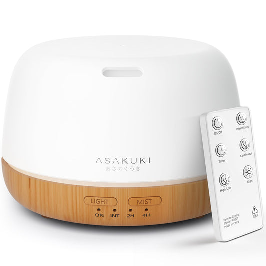 ASAKUKI vista frontal del difusor mostrando diseño compacto y elegante