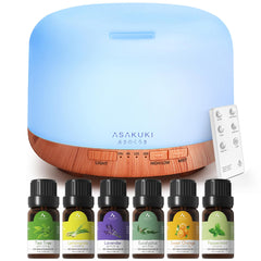 ASAKUKI difusor frontal mostrando diseño y capacidad 500 ml para mayor autonomía