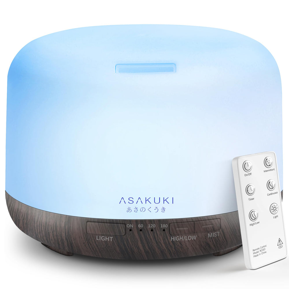 ASAKUKI vista frontal del difusor mostrando el diseño y beneficios estéticos