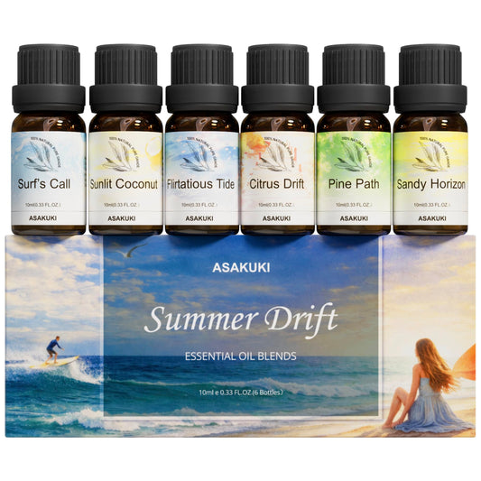 ASAKUKI set verano frontal, presenta seis botellas para ambientar el hogar
