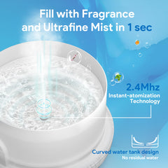 ASAKUKI detalle de la textura superior y salida de niebla que mejora la difusión del aroma