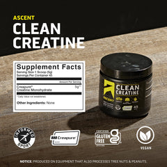 Ascent etiqueta con certificaciones Informed Sport y Gluten Free, seguridad