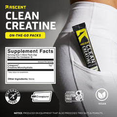 Ascent Creapure mezcla en vaso lista para consumir y absorción eficiente