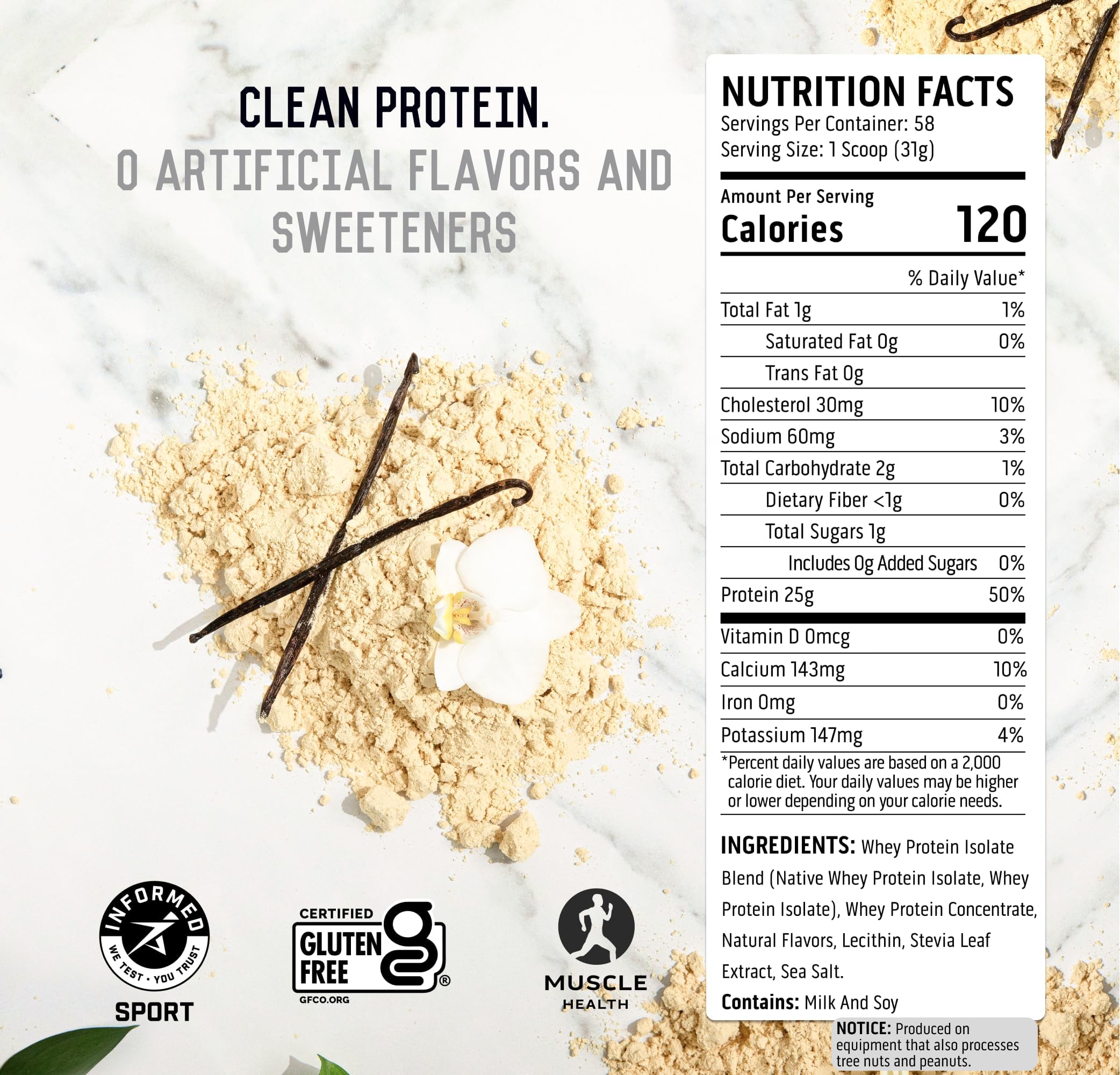 Ascent etiqueta nutricional en detalle mostrando proteínas y BCAA
