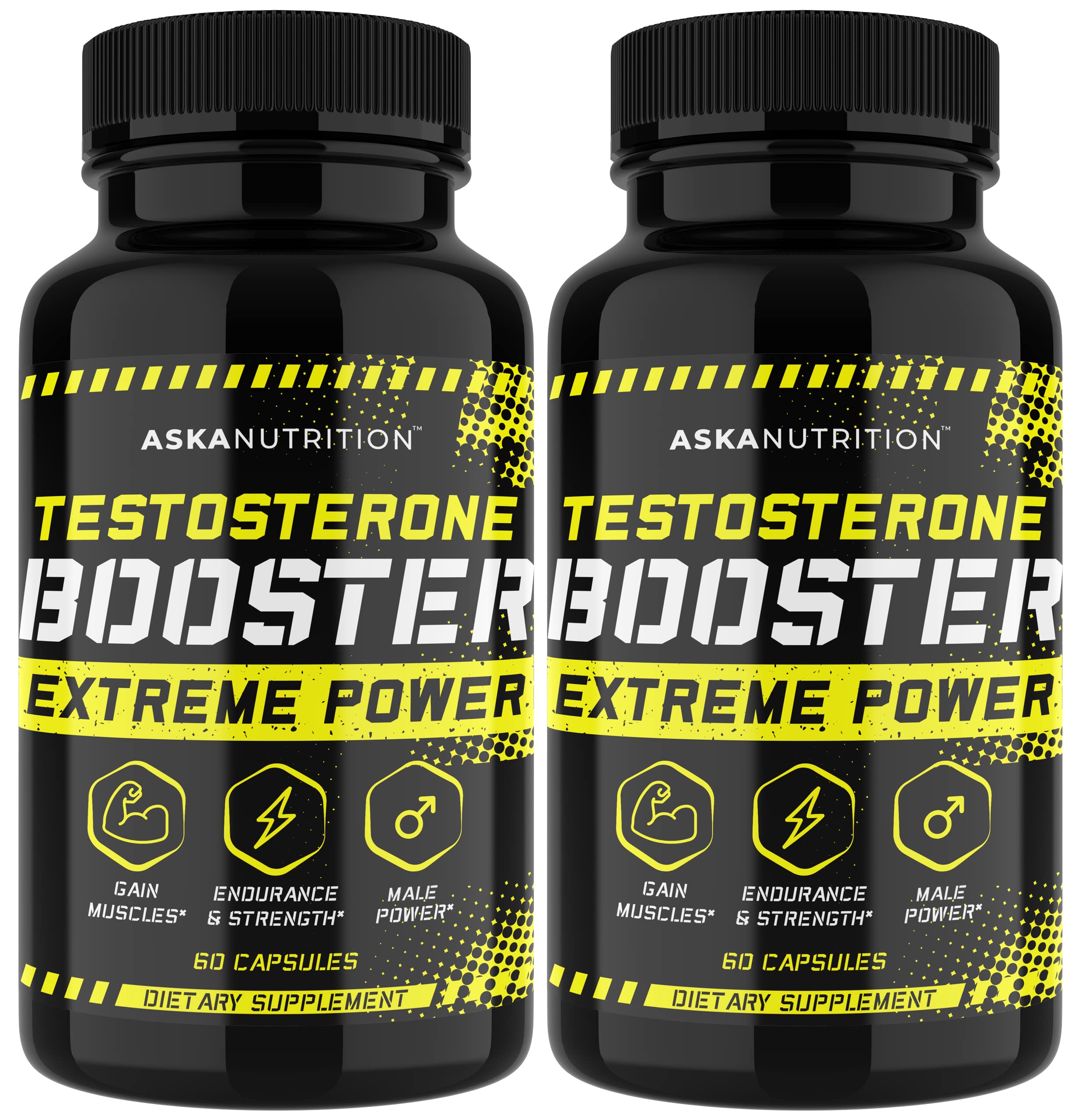 ASKA Nutrition bote frontal mostrando suplemento y beneficio de energía
