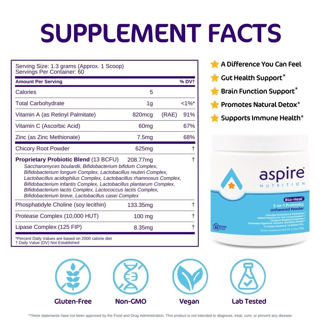 Aspire Nutrition textura del polvo en primer plano, mezcla fácil y fina