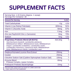 Aspire Nutrition textura de polvo en primer plano para mezcla fácil y rápida