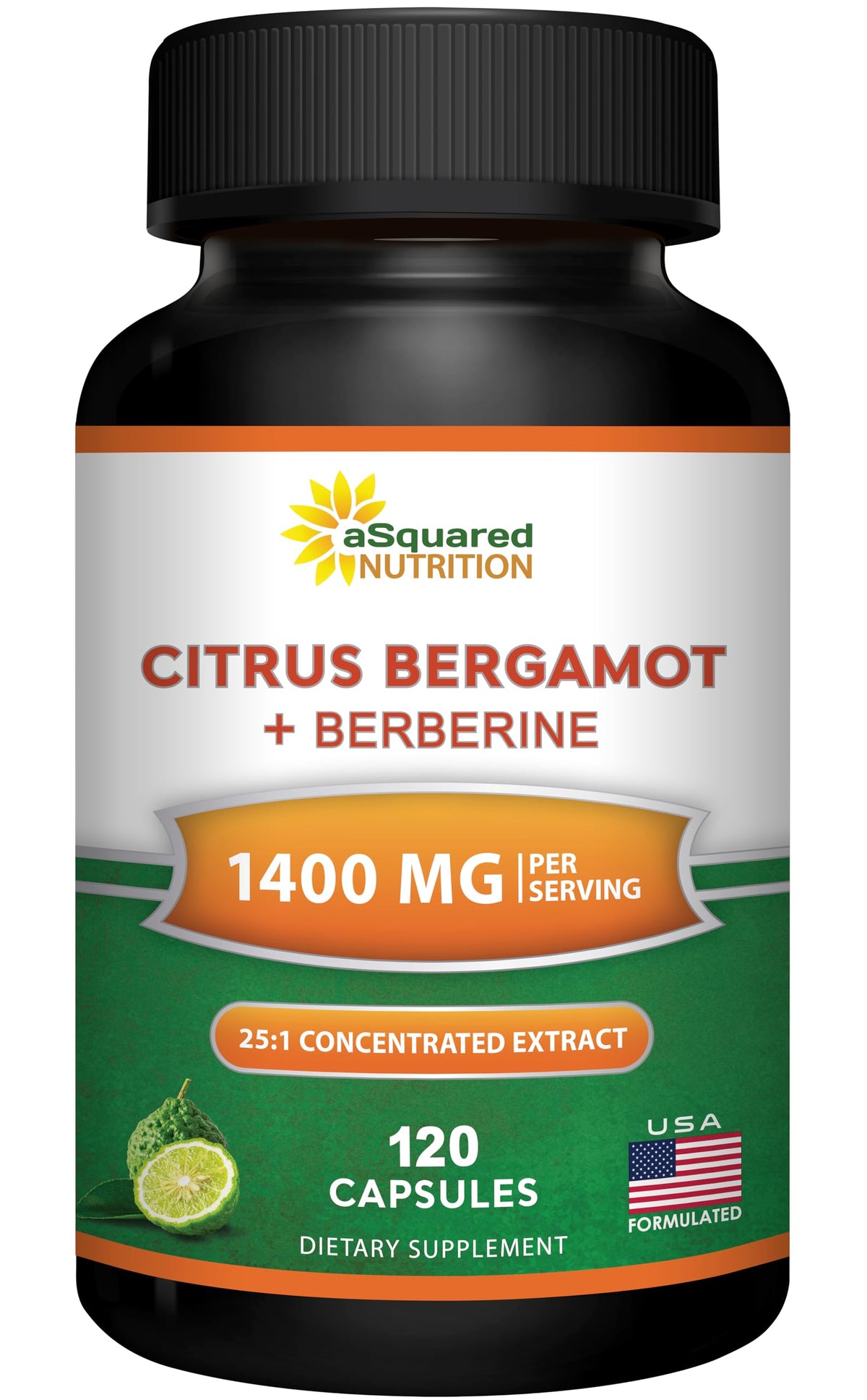 aSquared Nutrition frasco frontal mostrando etiqueta y beneficio cardiovascular