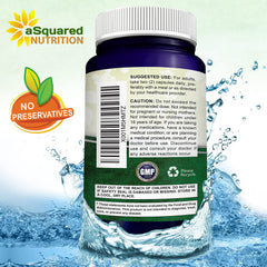 aSquared Nutrition frasco abierto con cápsulas destacando cantidad y duración