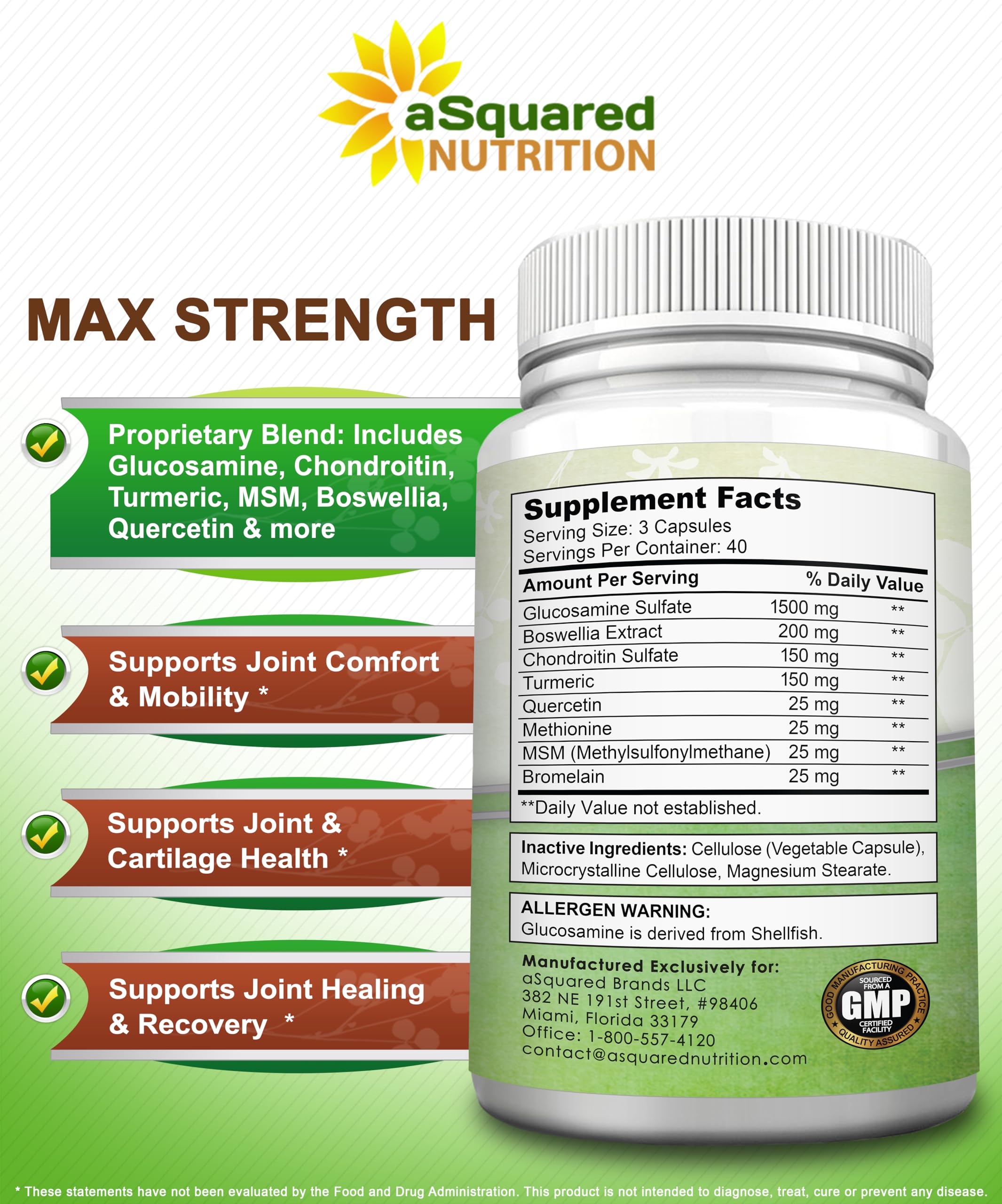 aSquared Nutrition frasco abierto con cápsulas para disponibilidad inmediata