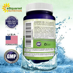 aSquared Nutrition frasco guardado en estante para almacenamiento seguro