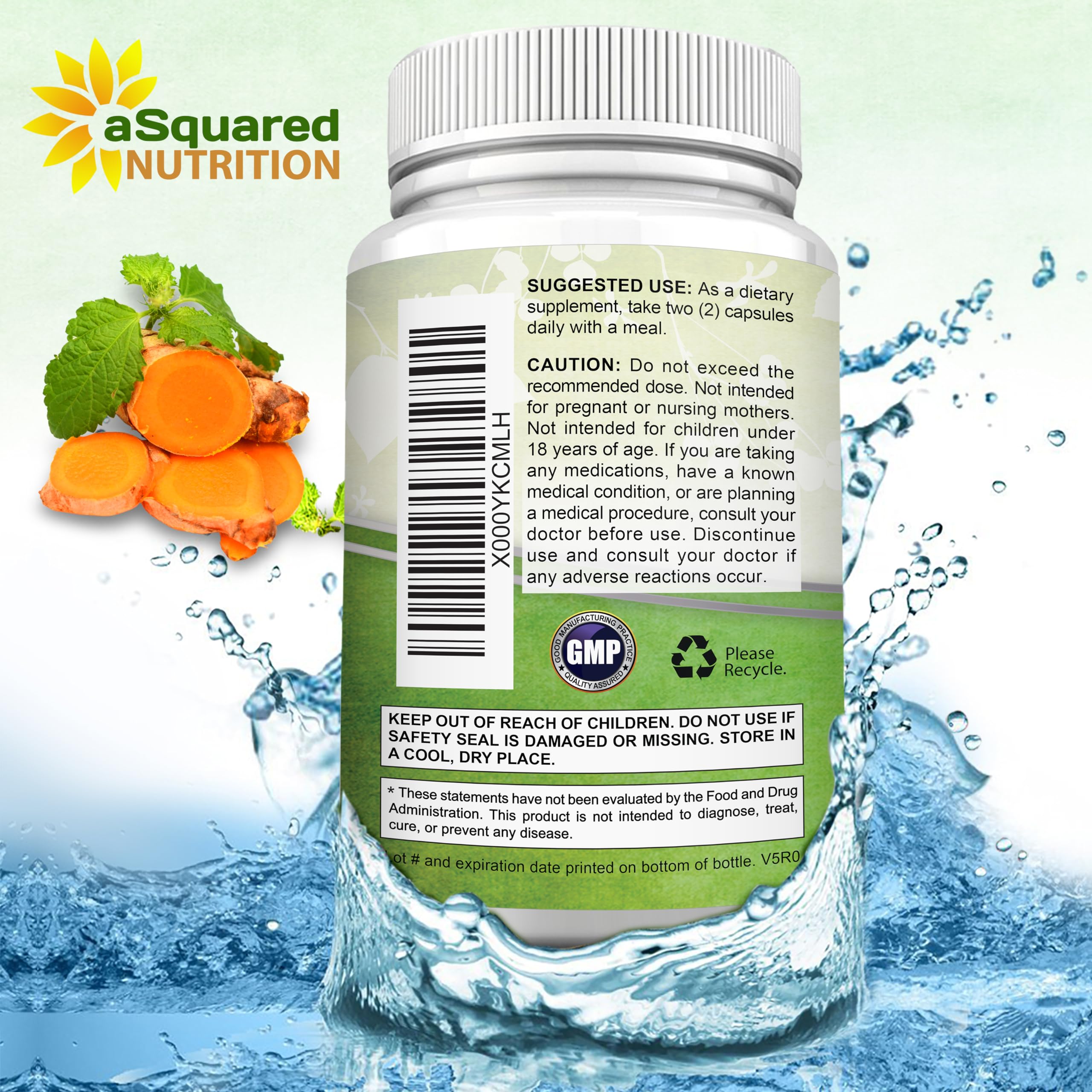 aSquared Nutrition caja abierta que revela 180 cápsulas y contenido interior