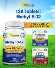 aSquared Nutrition primer plano de etiqueta con información de metilcobalamina y pureza