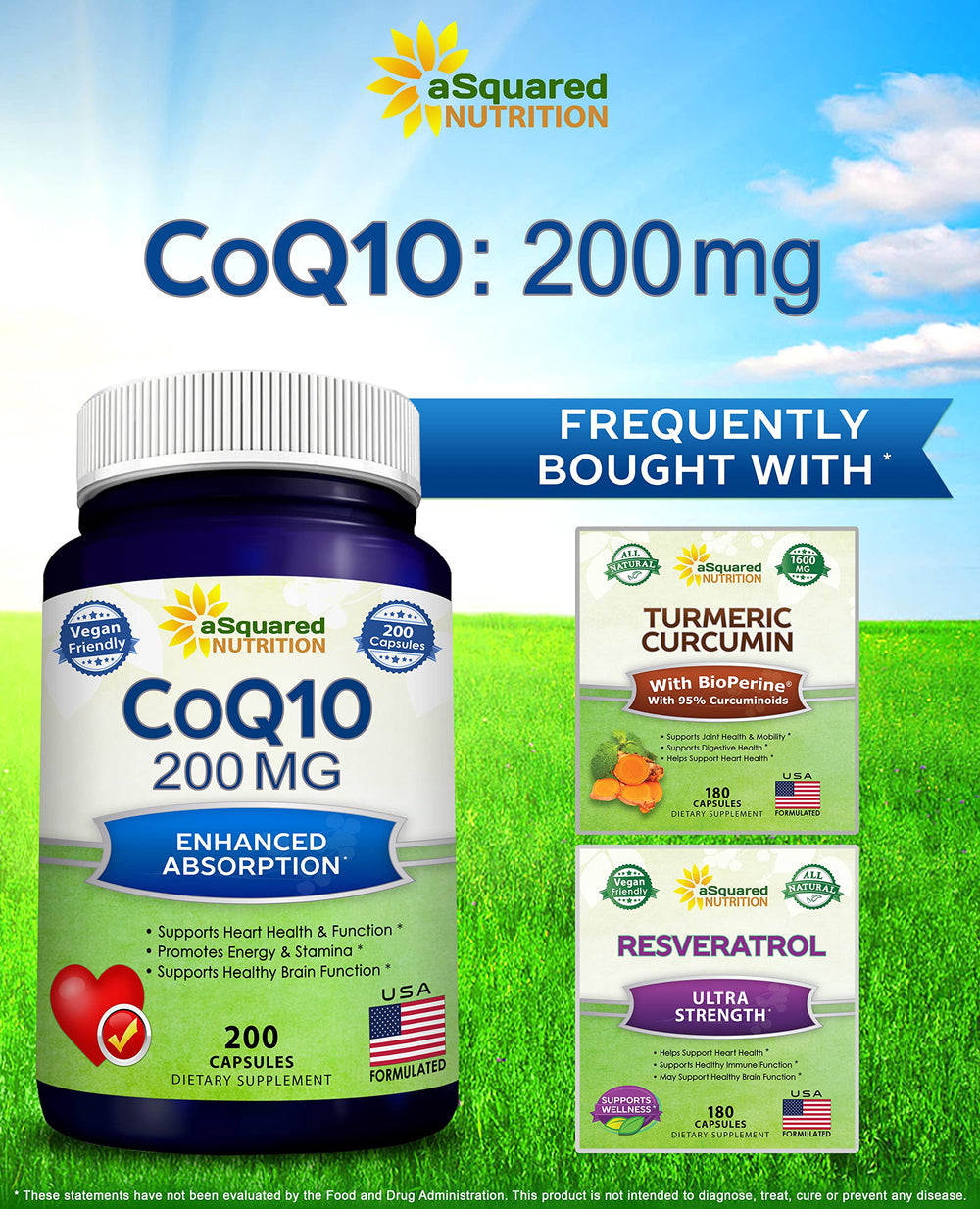 aSquared Nutrition etiqueta nutricional legible con datos de ubiquinona, confianza