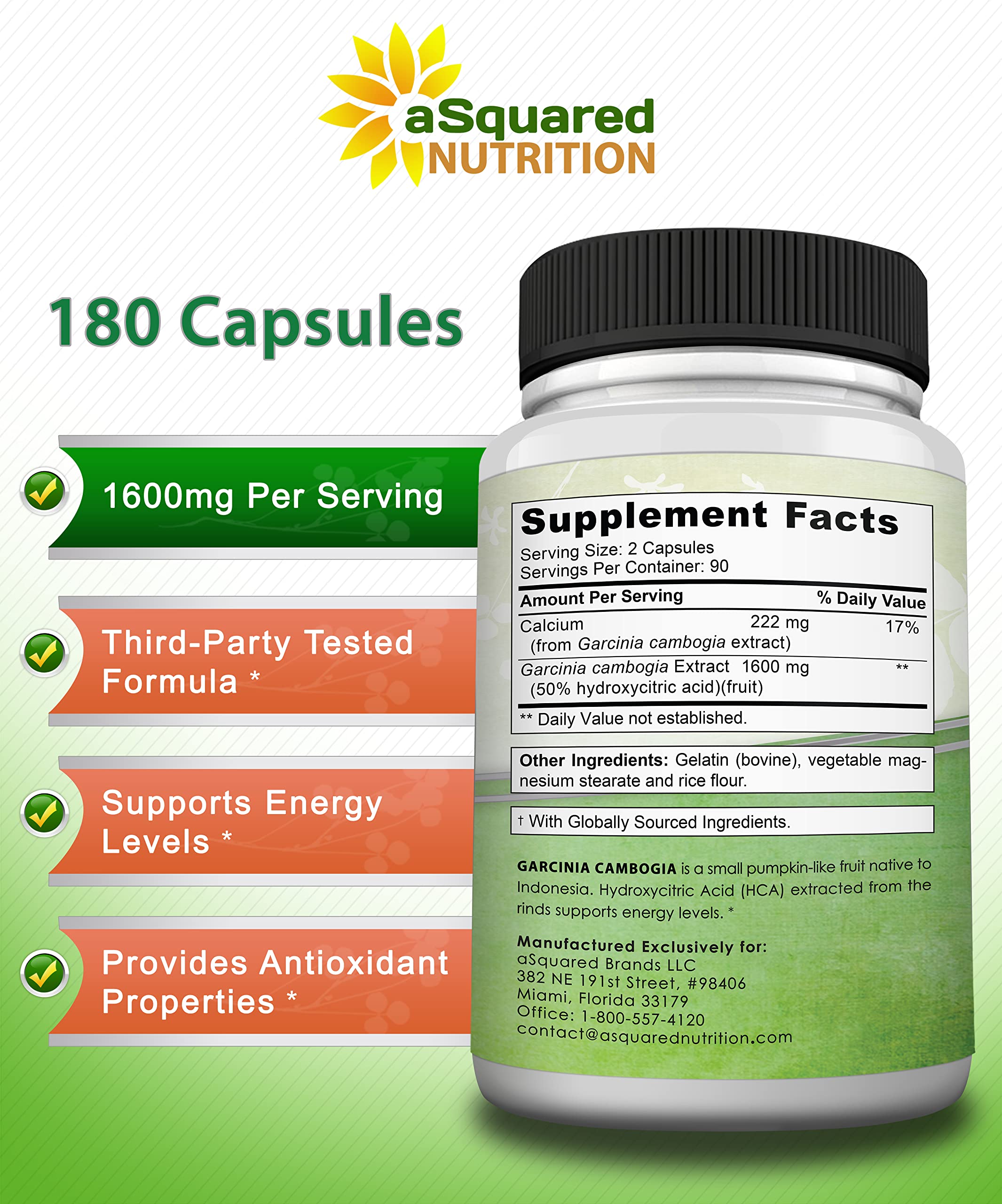 aSquared Nutrition dos cápsulas listas para tomar con comodidad