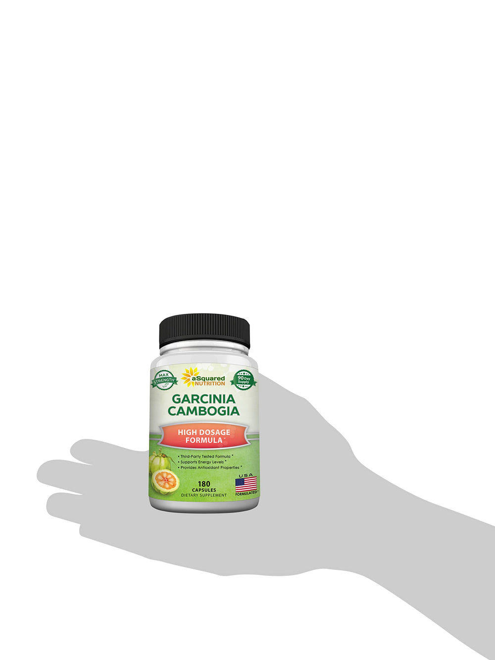 aSquared Nutrition frasco abierto con cápsulas para ver cantidad por envase