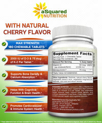 aSquared Nutrition frasco junto a cerezas ilustrando sabor y experiencia agradable