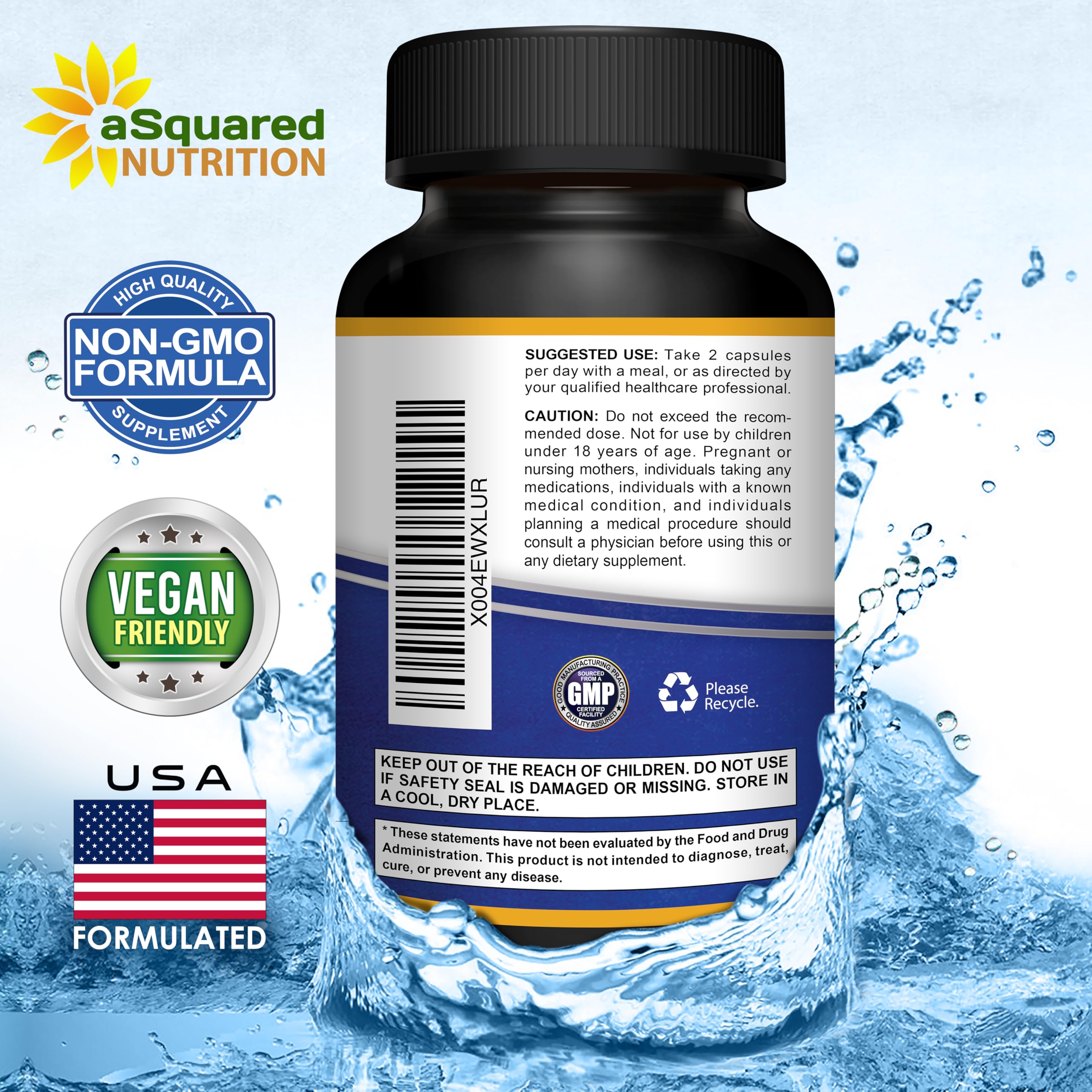 aSquared Nutrition sello de pruebas de terceros garantizando pureza