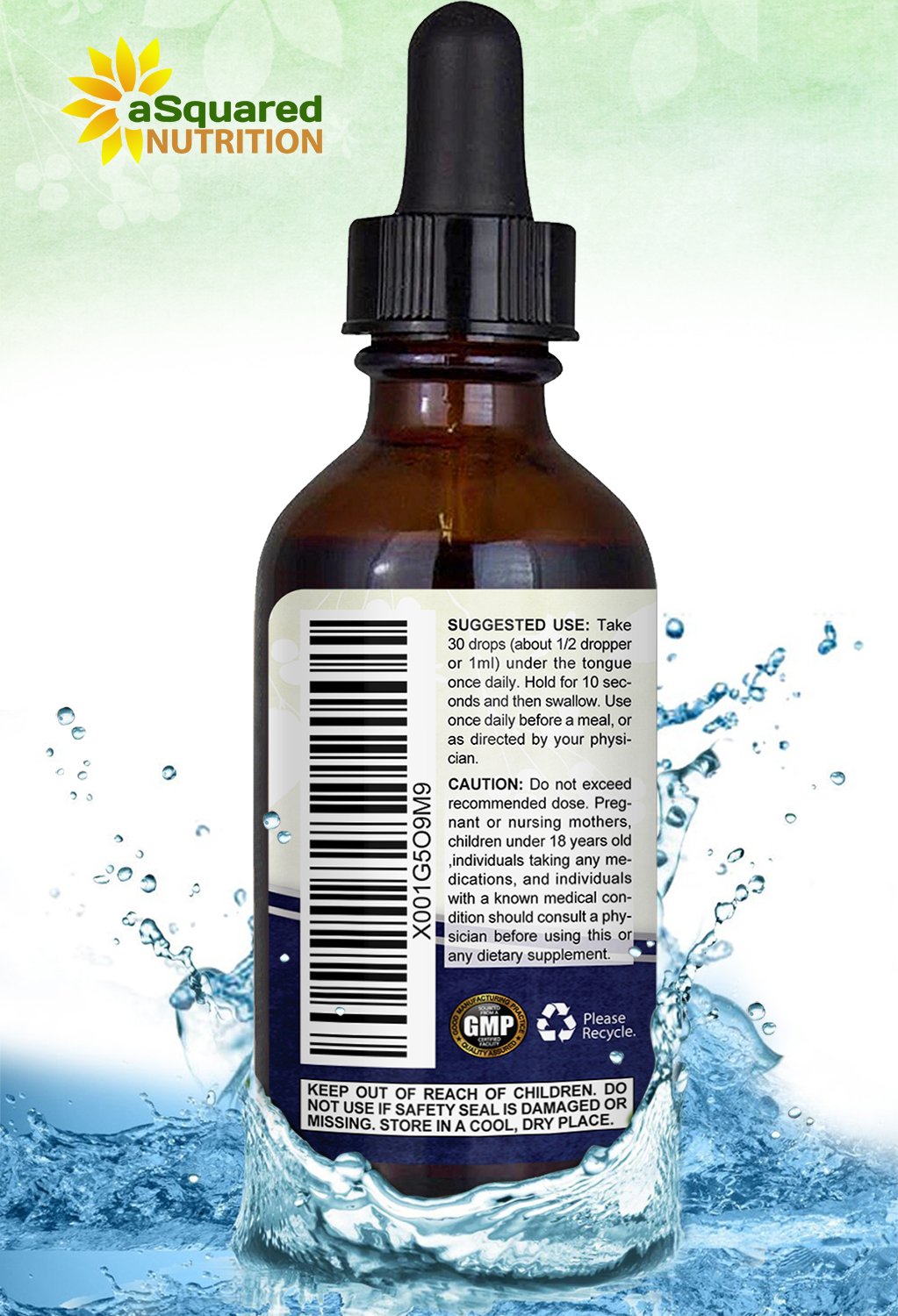 aSquared Nutrition sello GMP que sugiere fabricación controlada y calidad