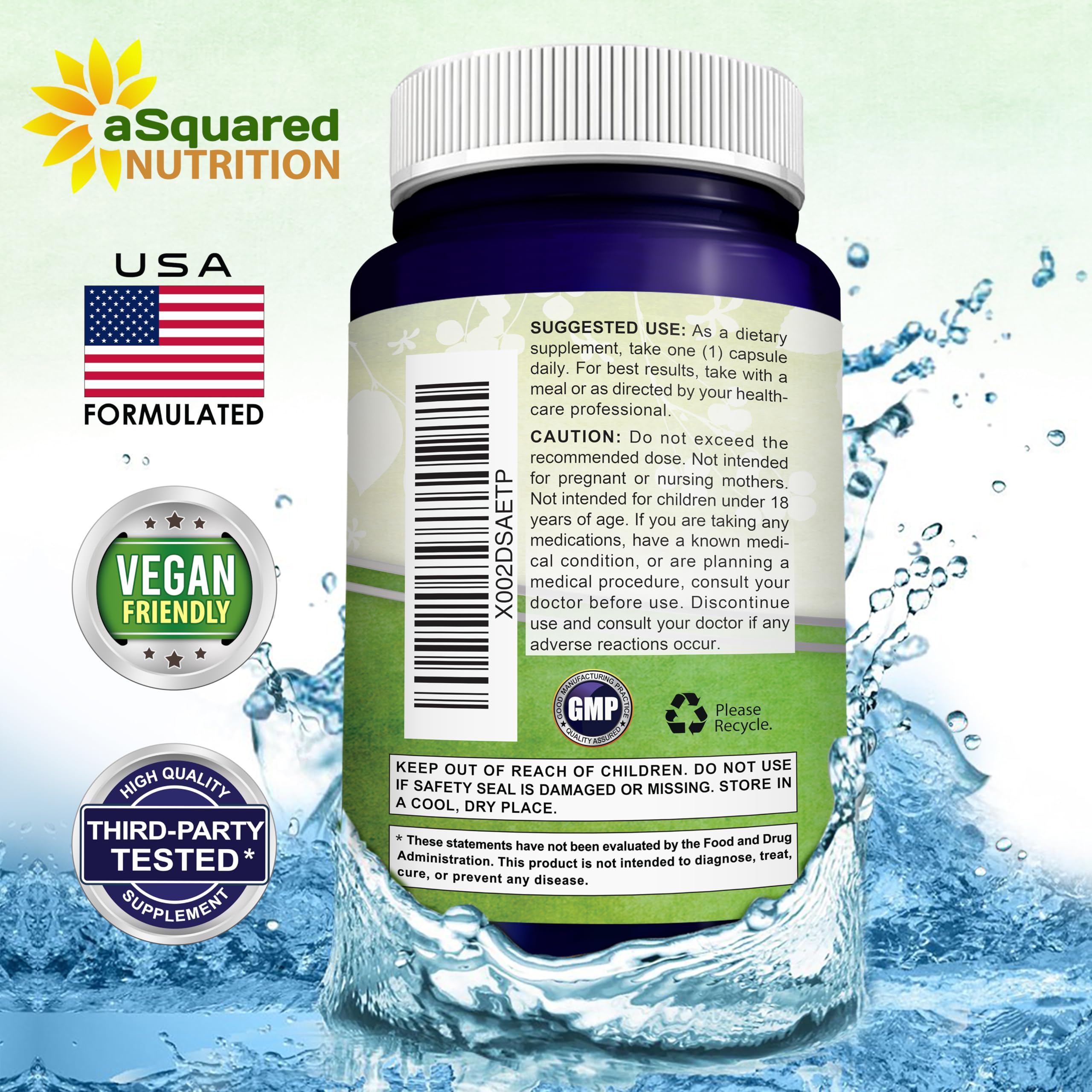 aSquared Nutrition polvo de resveratrol junto a cucharita mostrando pureza