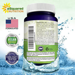 aSquared Nutrition polvo de resveratrol junto a cucharita mostrando pureza