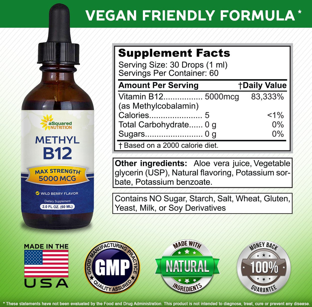 aSquared Nutrition frasco en mano para comparar tamaño y cantidad de 2 fl oz