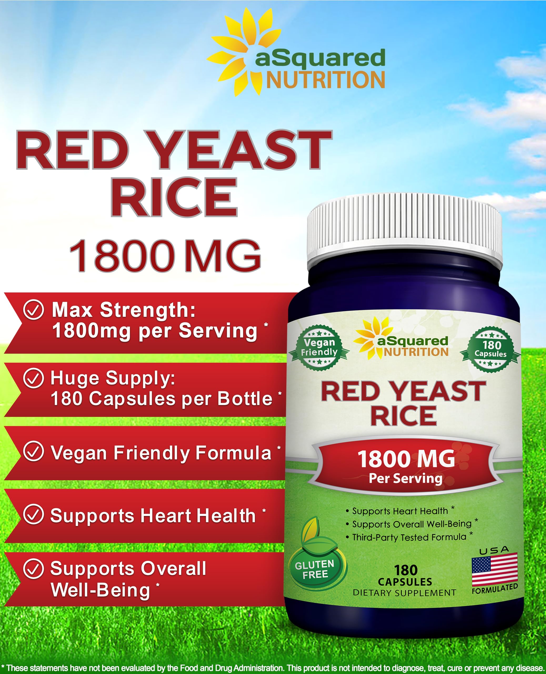 aSquared Nutrition polvo de arroz de levadura roja, textura fina y natural