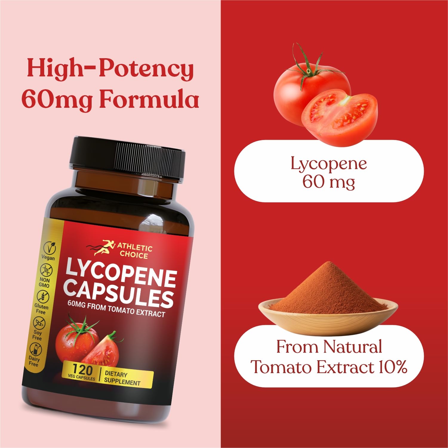 Athletic Choice etiqueta con ingredientes, información transparente y confianza