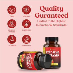 Athletic Choice frasco junto a tomates frescos, origen natural visible