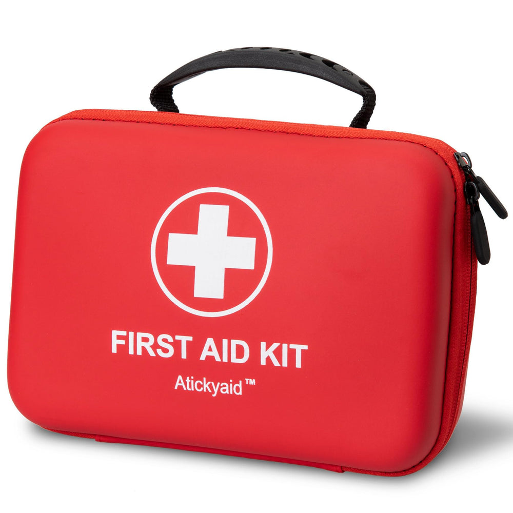 Atickyaid estuche frontal impermeable mostrando protección y portabilidad