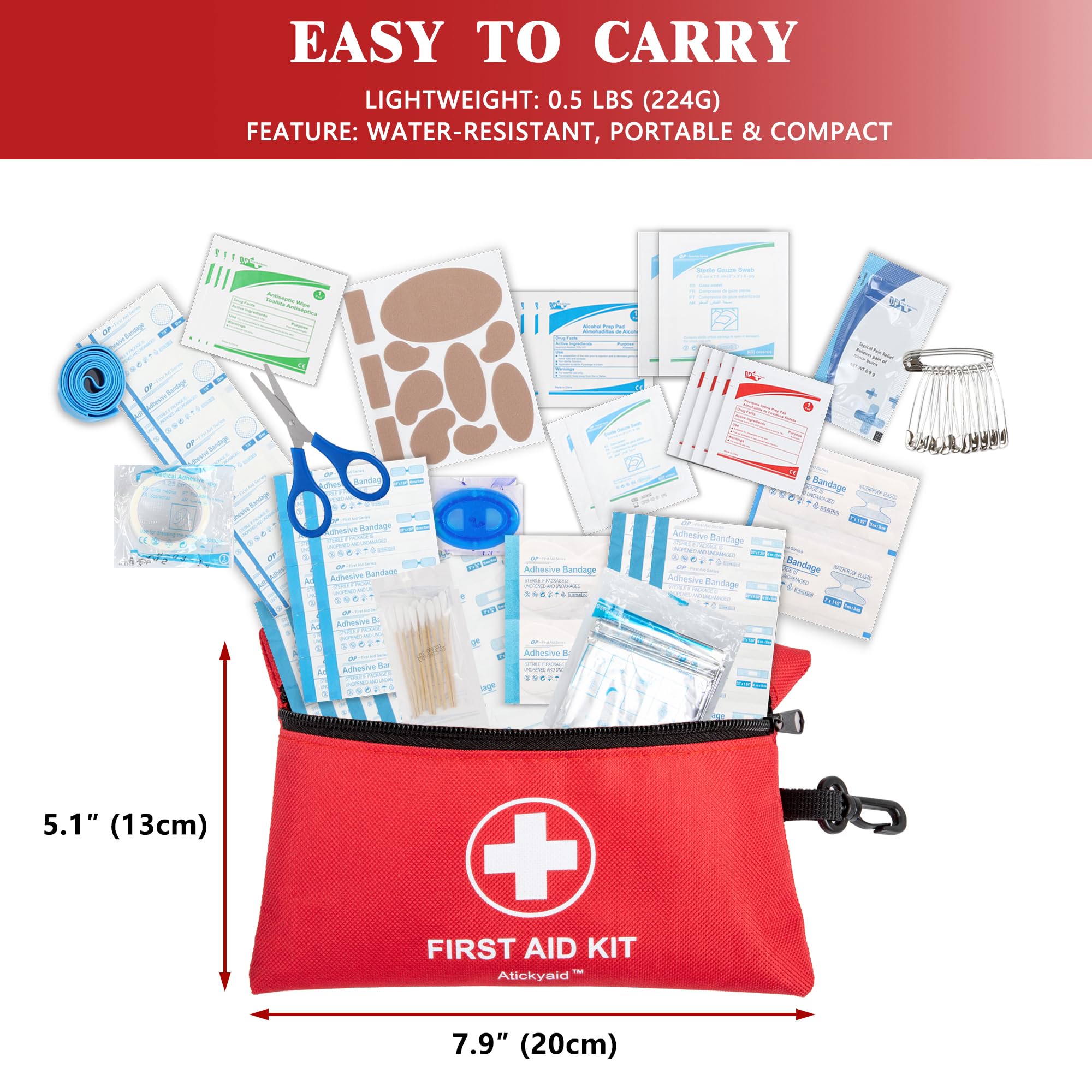 Atickyaid interior con suministros organizados para atención inmediata