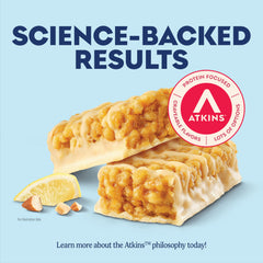 Atkins corte de barrita muestra interior esponjoso y fibra, nutrición rica