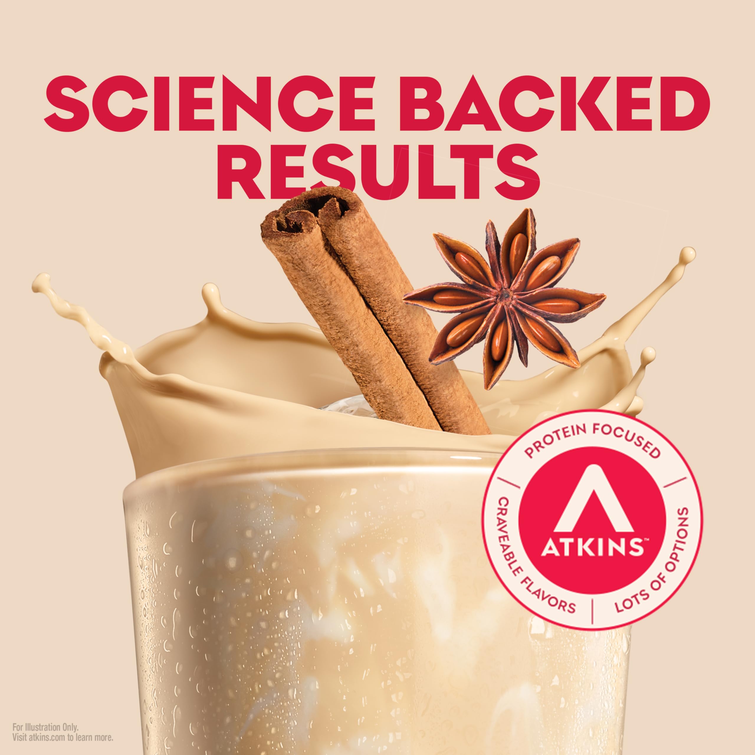 Atkins batido Chai en mano listo para beber, ideal para llevar y energía
