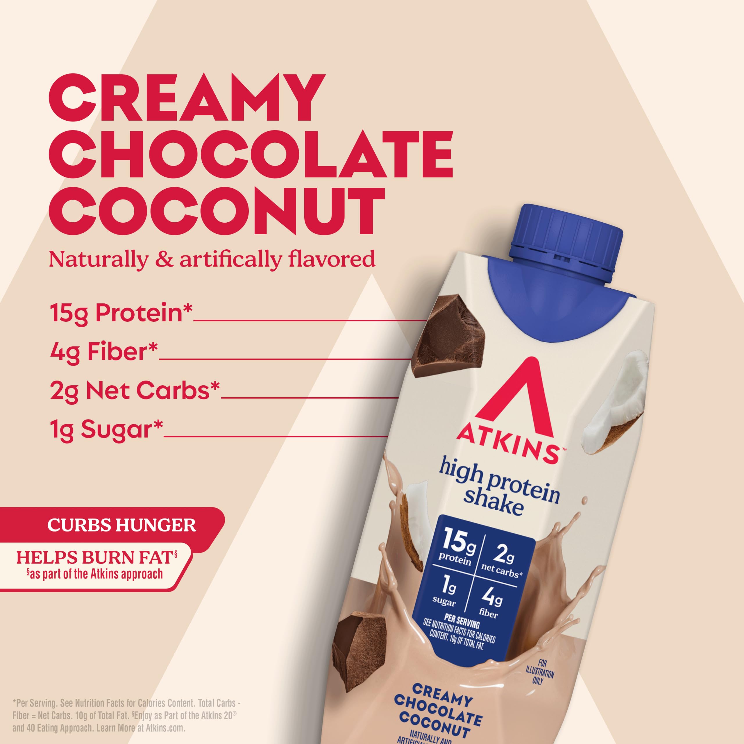 Atkins primer plano de textura cremosa que sugiere saciedad y sabor