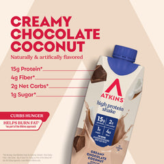Atkins primer plano de textura cremosa que sugiere saciedad y sabor